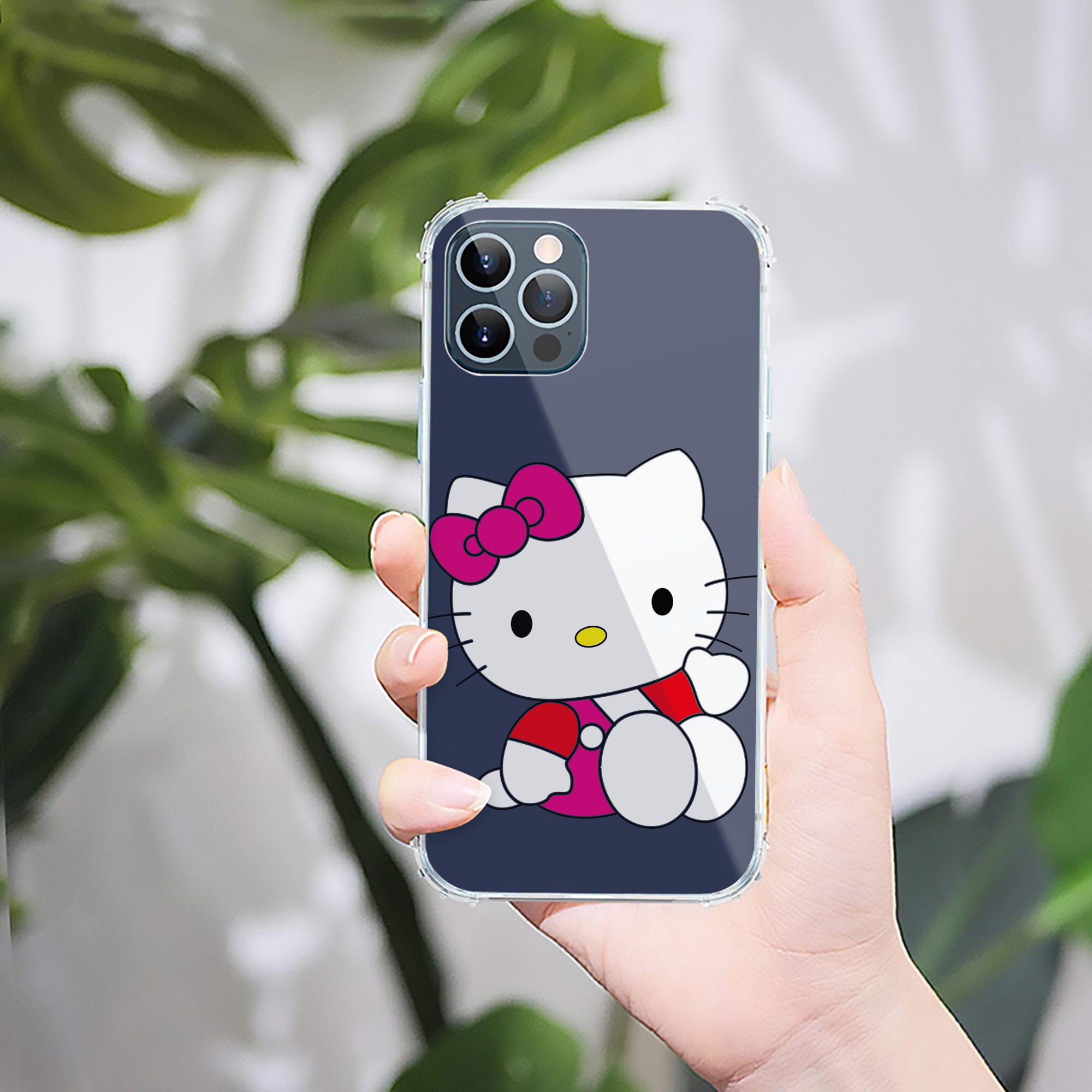 （画像用） Hello Kitty ハローキティ 【iPhone 12シリーズ対応】透明スマホケース（クリアソフトケース）